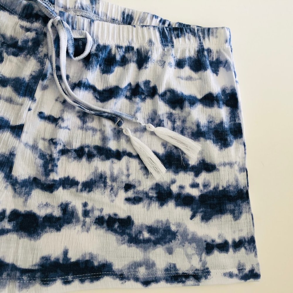 LAURA ASHLEY Loungewear Navy & White Tie Dye 2 Pc - Picture 3 of 7